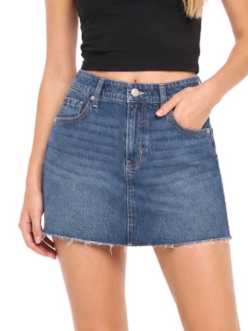 (494)No Boundaries Denim Mini Skirt, Women'